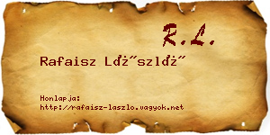Rafaisz László névjegykártya